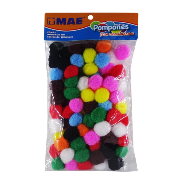 MAE SOLUCIONES DE DISTRIBUCION INTEGRAL, S.A. DE C.V. BOLSA POMPONES C/100PZ DE 25MM