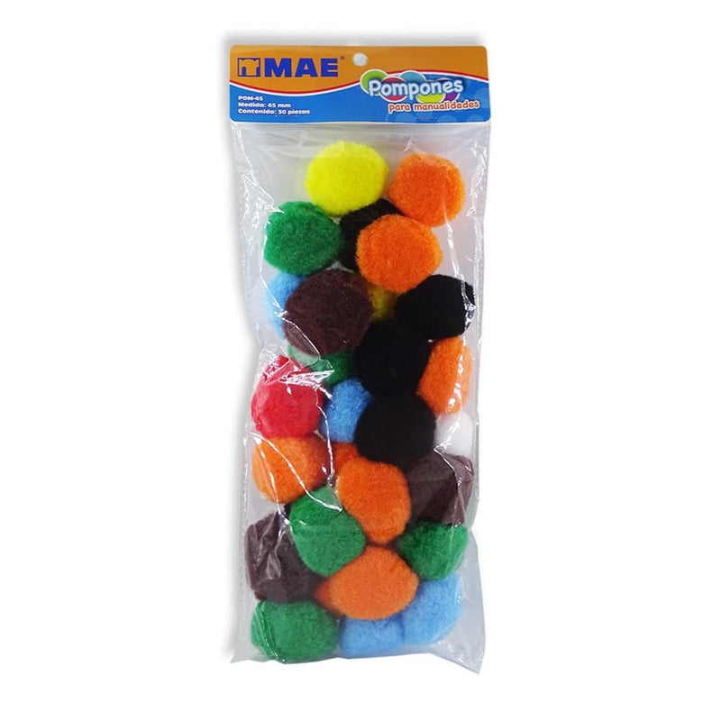 MAE SOLUCIONES DE DISTRIBUCION INTEGRAL, S.A. DE C.V. BOLSA POMPONES C/30PZ DE 45MM