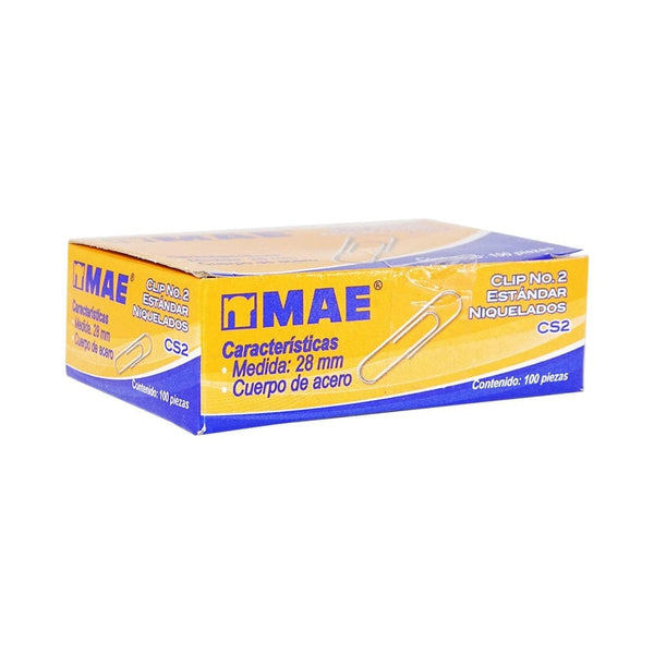 MAE SOLUCIONES DE DISTRIBUCION INTEGRAL, S.A. DE C.V. CLIP ESTANDAR #2 28MM C/100PZ MAE