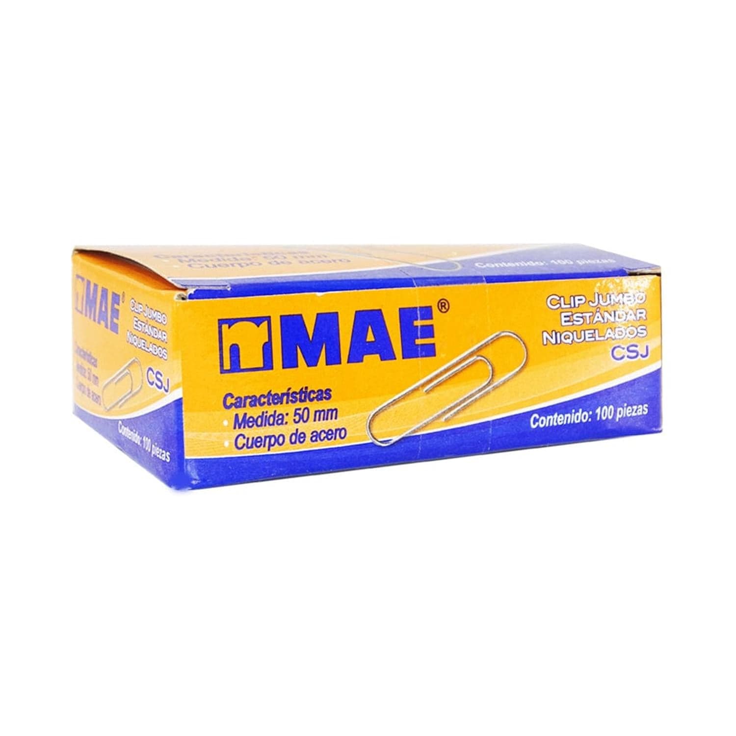MAE SOLUCIONES DE DISTRIBUCION INTEGRAL, S.A. DE C.V. CLIP ESTANDAR JUMBO 50MM C/100PZ MAE