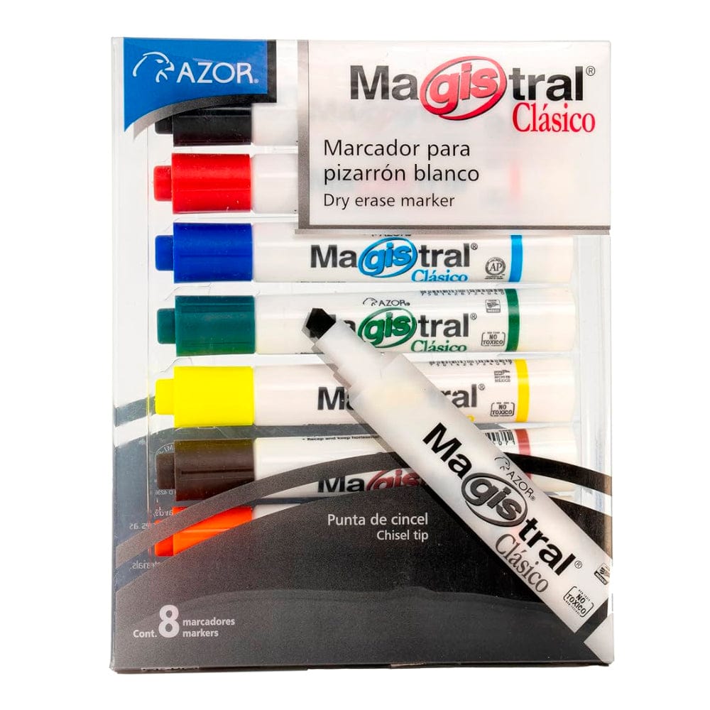 Magistral GRUPO AZOR MEXICO, S.A. DE C.V. MARCADOR MAGISTRAL CLASICO C/8PZ SURTIDO