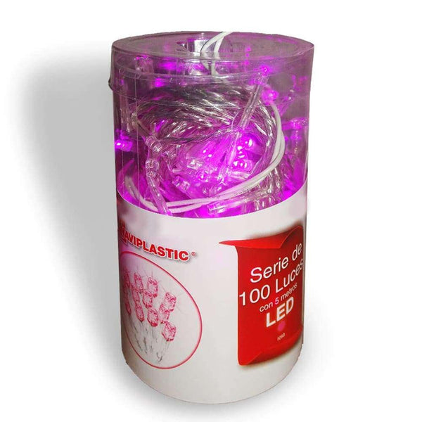 Naviplastic NAVIPLASTIC-NAVIDAD, S.A. DE C.V. SERIE DE LUCES 100L LED EN TUBO MAGICA ROSA