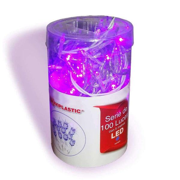 Naviplastic NAVIPLASTIC-NAVIDAD, S.A. DE C.V. SERIE DE LUCES 100L LED EN TUBO MORADO