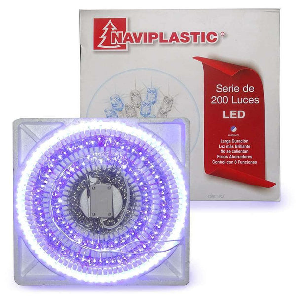 Naviplastic NAVIPLASTIC-NAVIDAD, S.A. DE C.V. SERIE DE LUCES 200L LED MAGICA AZUL/BLANCO