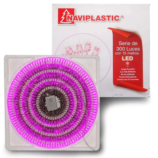 Naviplastic NAVIPLASTIC-NAVIDAD, S.A. DE C.V. SERIE DE LUCES 300L LED MAGICA ROSA