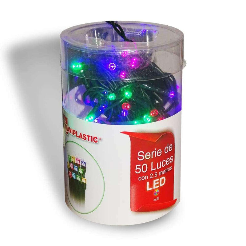 Naviplastic NAVIPLASTIC-NAVIDAD, S.A. DE C.V. SERIE DE LUCES 50L LED MULTICOLOR CABLE VERDE