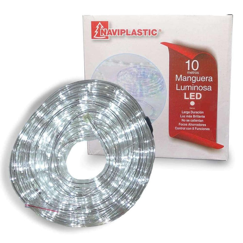 Naviplastic NAVIPLASTIC-NAVIDAD, S.A. DE C.V. SERIE DE LUCES EN MANGUERA 10M LED BLANCA