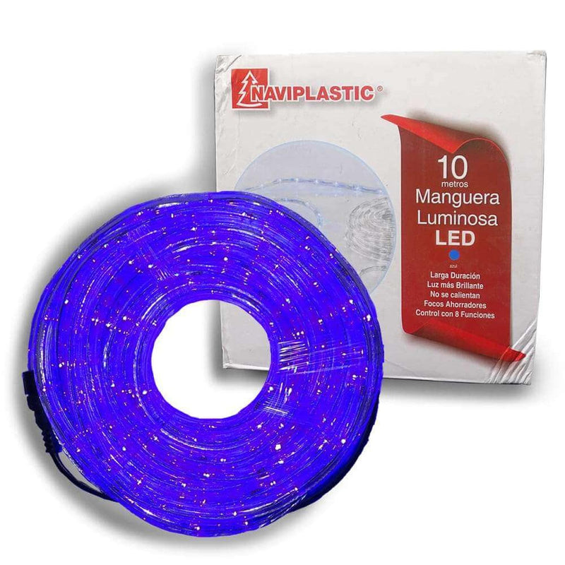 Naviplastic NAVIPLASTIC-NAVIDAD, S.A. DE C.V. SERIE DE LUCES EN MANGUERA 10M LUZ LED AZUL