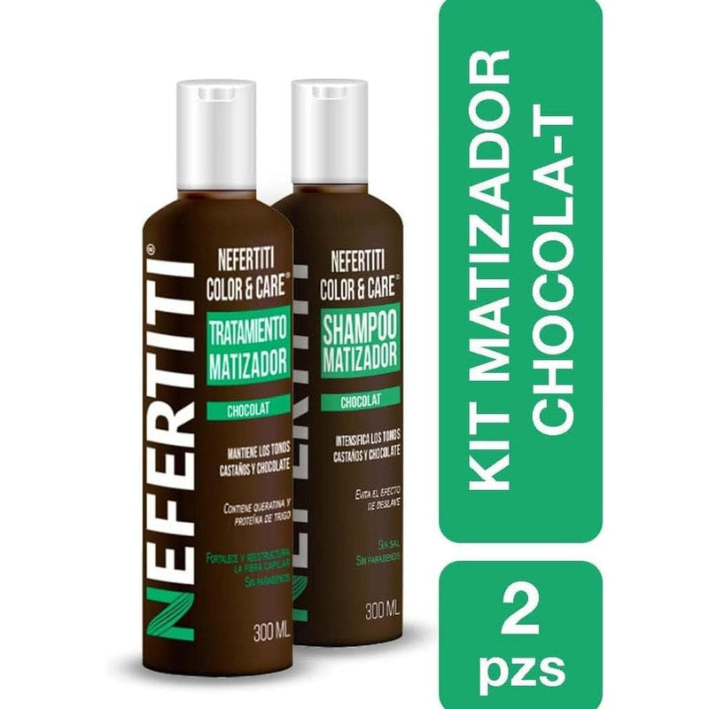 Nefertiti BEFIBA, S.A. DE C.V. COLOR & CARE SHAMPOO Y TRATAMIENTO 300ML C/2PZ CHOCOLAT