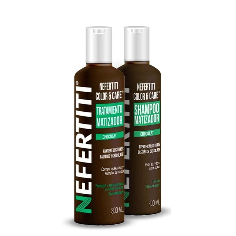 Nefertiti BEFIBA, S.A. DE C.V. COLOR & CARE SHAMPOO Y TRATAMIENTO 300ML C/2PZ CHOCOLAT