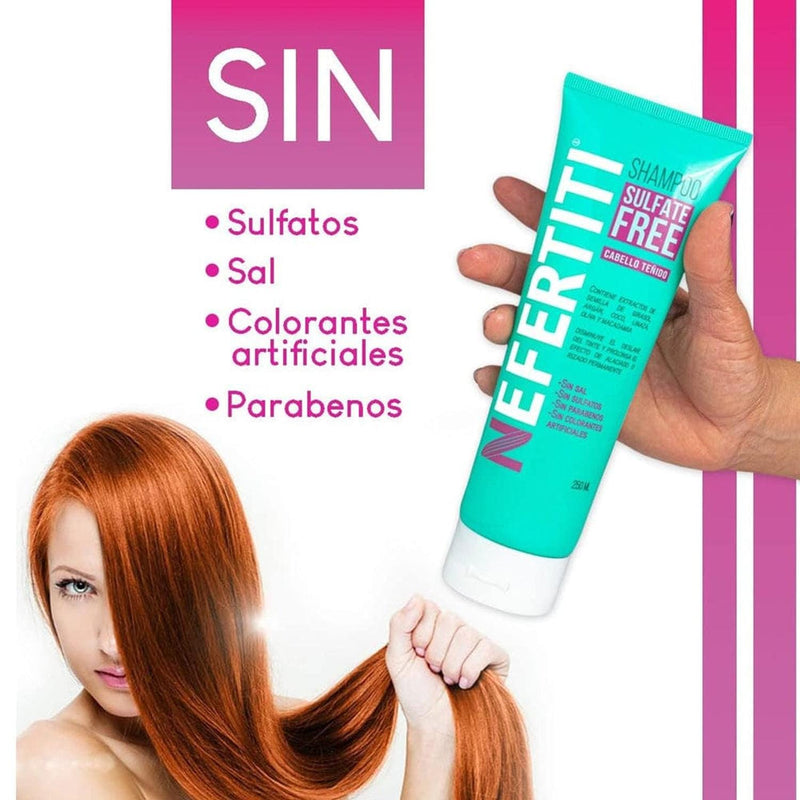 Nefertiti BEFIBA, S.A. DE C.V. SHAMPOO SULFATE FREE NEFERTITI 250ML CABELLO ESTRESADO