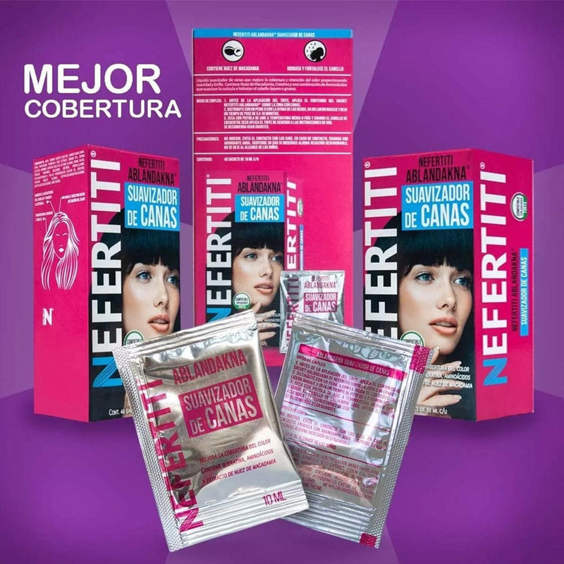 Nefertiti BEFIBA, S.A. DE C.V. SUAVIZADOR DE CANAS NEFERITITI C/48PZ DE 10ML C/U