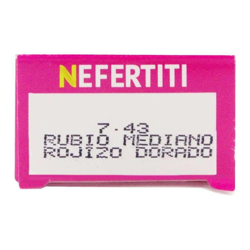 Nefertiti BEFIBA, S.A. DE C.V. TINTE NEFERTITI 90G 7.43/7.63 RUBIO MEDIANO ROJIZO DORADO