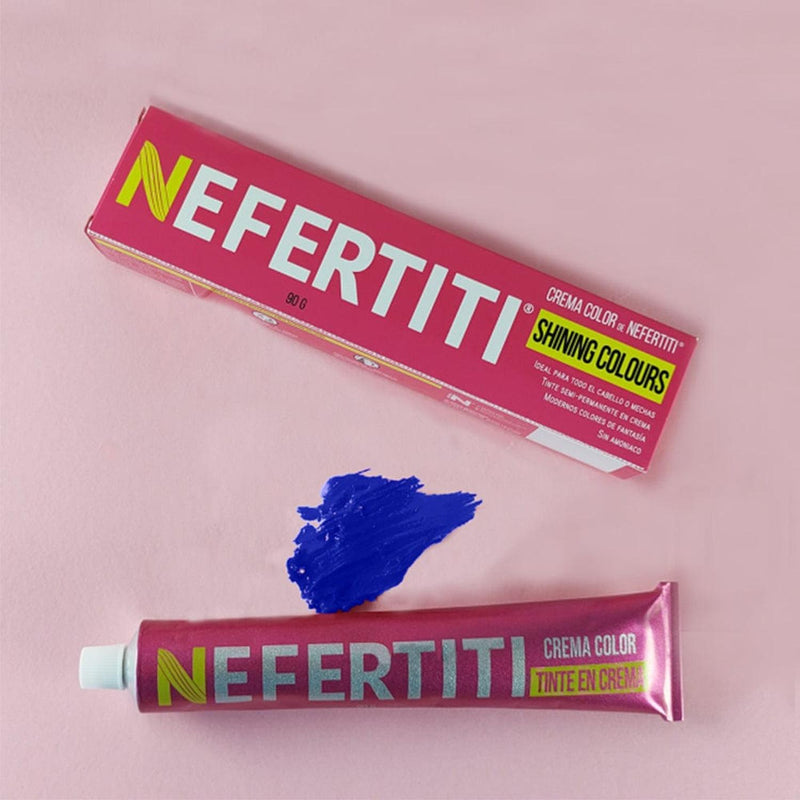 Nefertiti BEFIBA, S.A. DE C.V. TINTE NEFERTITI 90G SHINING COLOURS AZUL SEDUCTOR 8000