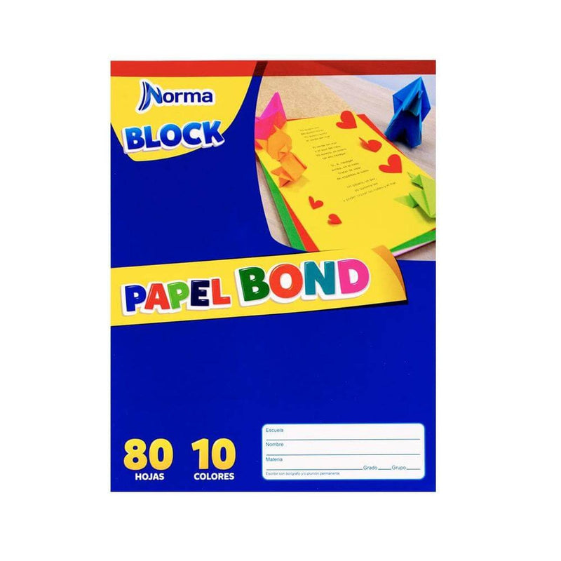 Norma CARVAJAL EDUCACION, S.A. DE C.V. BLOCK CREATIVIDAD NORMA PAPEL BOND COLORES 80H