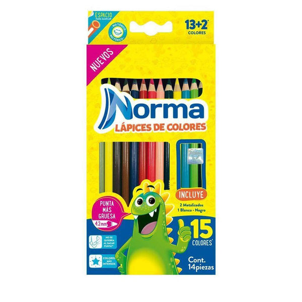 Norma CARVAJAL EDUCACION, S.A. DE C.V. COLORES NORMA PLUS X 12+3PZ