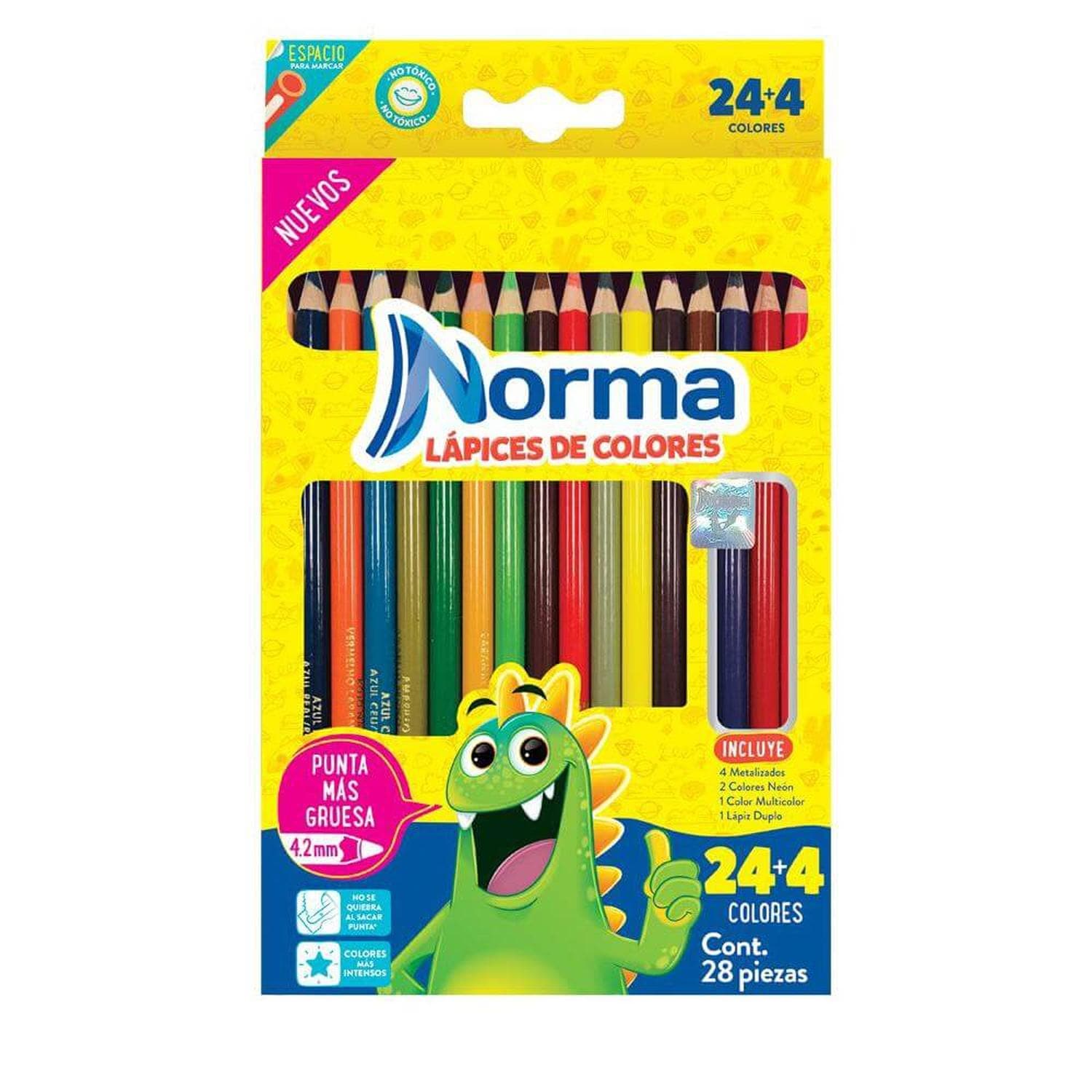 Norma CARVAJAL EDUCACION, S.A. DE C.V. COLORES NORMA PLUS X 24+4PZ
