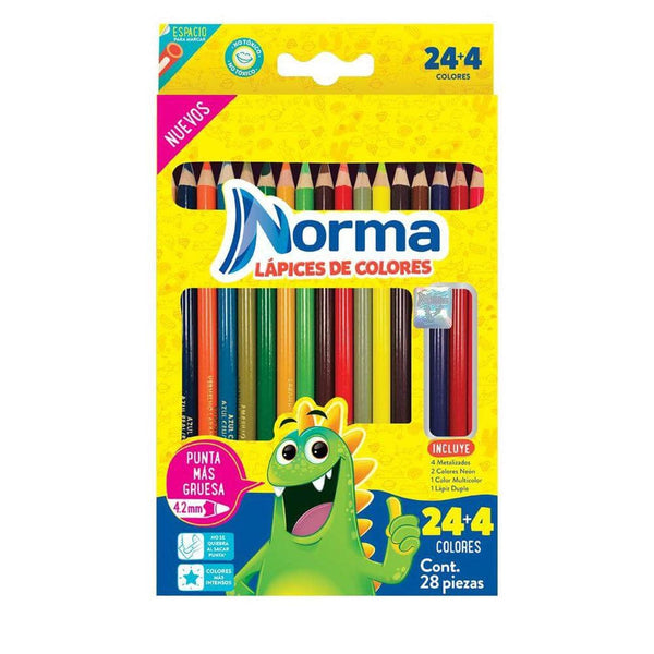 Norma CARVAJAL EDUCACION, S.A. DE C.V. COLORES NORMA PLUS X 24+4PZ