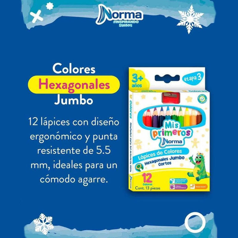 Norma CARVAJAL EDUCACION, S.A. DE C.V. COLORES NORMA SUPER HEXAGONALES X 12