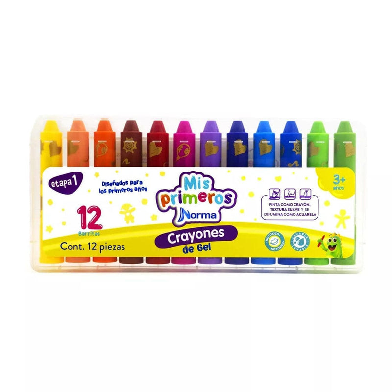 Norma CARVAJAL EDUCACION, S.A. DE C.V. CRAYONES PINTUBARRITAS DE GEL NORMA C/12PZ