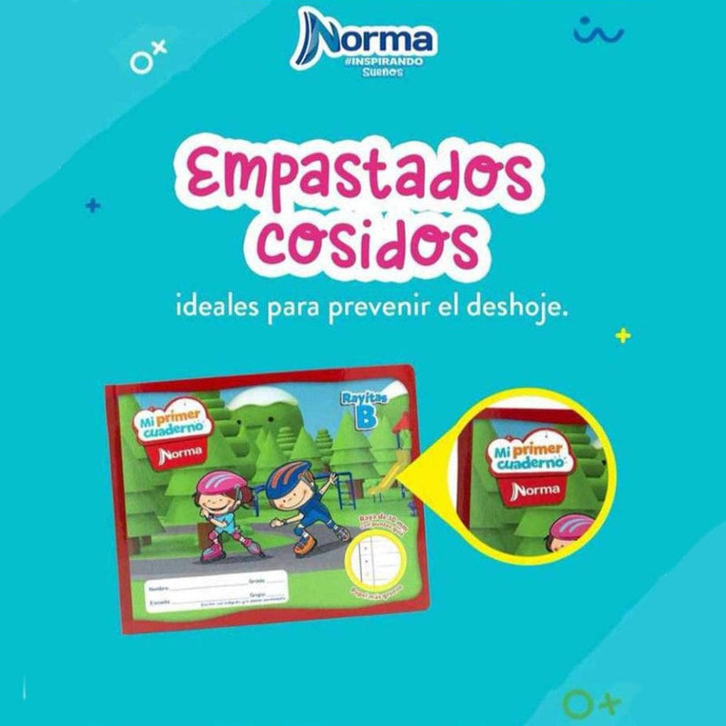 Norma CARVAJAL EDUCACION, S.A. DE C.V. CUADERNO COSIDO RAYITAS B NORMA