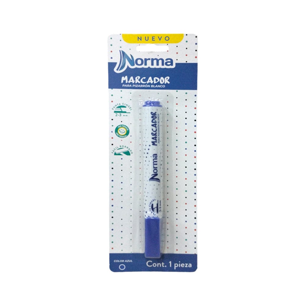 Norma CARVAJAL EDUCACION, S.A. DE C.V. MARCADOR PARA PIZARRON BLANCO NORMA C/1PZ AZUL