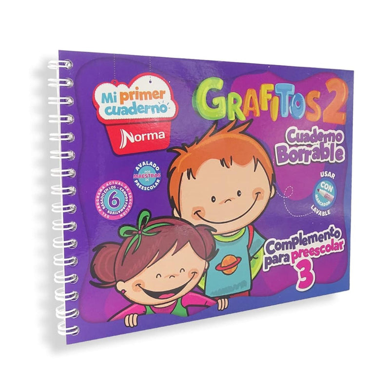 Norma CARVAJAL EDUCACION, S.A. DE C.V. MI PRIMER CUADERNO BORRABLE GRAFITOS 2