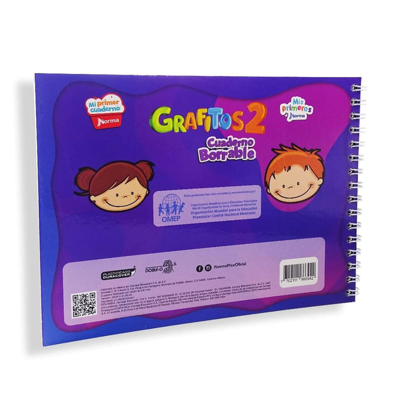 Norma CARVAJAL EDUCACION, S.A. DE C.V. MI PRIMER CUADERNO BORRABLE GRAFITOS 2