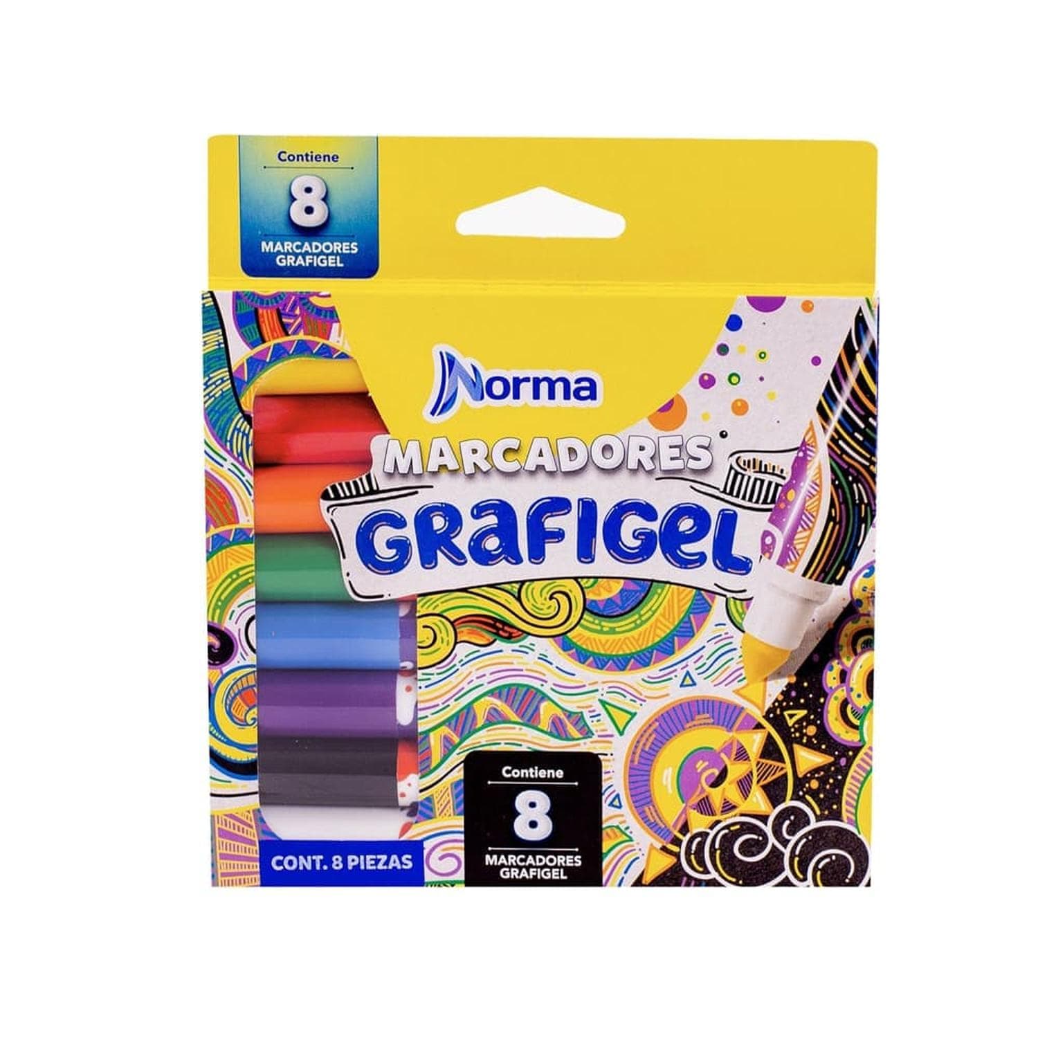 Norma CARVAJAL EDUCACION, S.A. DE C.V. PLUMONES NORMA GRAFICOS GEL X 8PZ