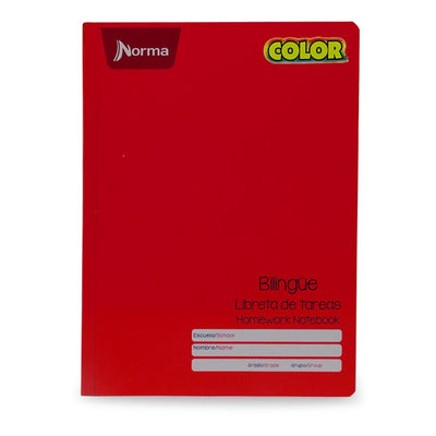 Norma CARVAJAL EDUCACION, S.A. DE C.V. ROJO CUADERNO LIBRETA DE TAREAS NORMA.