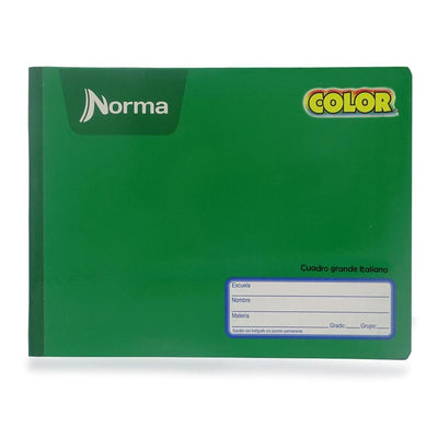 Norma CARVAJAL EDUCACION, S.A. DE C.V. VERDE CUADERNO COSIDO ITALIANO 360 C7 NORMA.