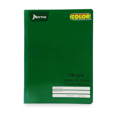 Norma CARVAJAL EDUCACION, S.A. DE C.V. VERDE CUADERNO LIBRETA DE TAREAS NORMA.