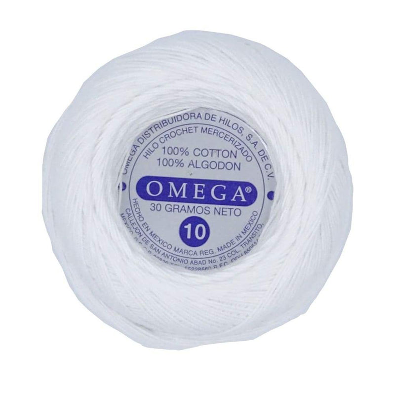 Omega OMEGA DISTRIBUIDORES DE HILO, S.A. DE C.V. HILO CROCHET OMEGA NO.10 BLANCO