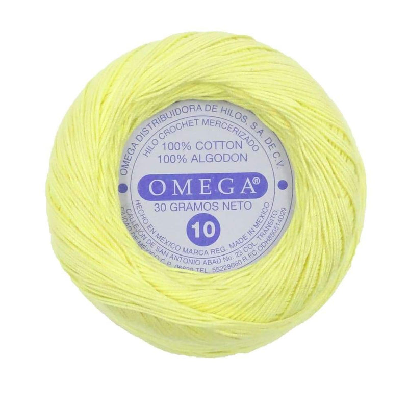 Omega OMEGA DISTRIBUIDORES DE HILO, S.A. DE C.V. HILO CROCHET OMEGA NO.10 CANARIO