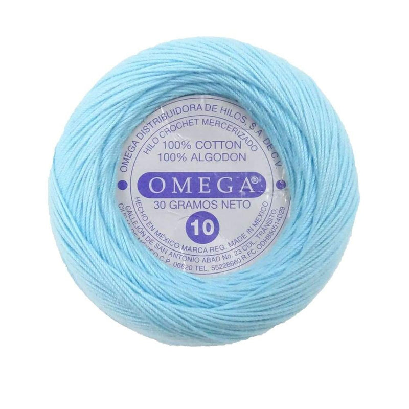 Omega OMEGA DISTRIBUIDORES DE HILO, S.A. DE C.V. HILO CROCHET OMEGA NO.10 CELESTE