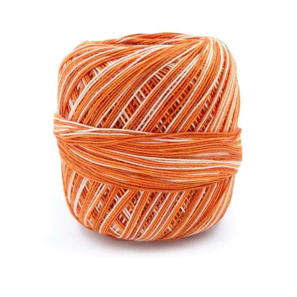 Omega OMEGA DISTRIBUIDORES DE HILO, S.A. DE C.V. HILO CROCHET OMEGA NO.10 MATIZADO CAFE-NARANJA #135 30G