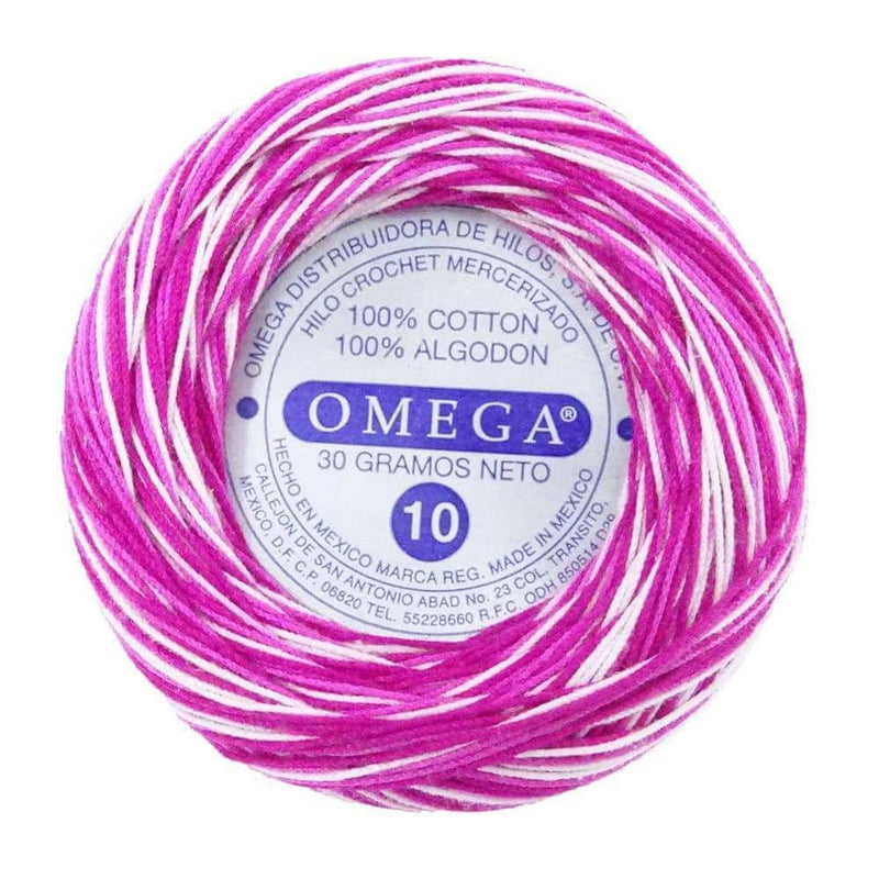 Omega OMEGA DISTRIBUIDORES DE HILO, S.A. DE C.V. HILO CROCHET OMEGA NO.10 MATIZADO ROSADO F