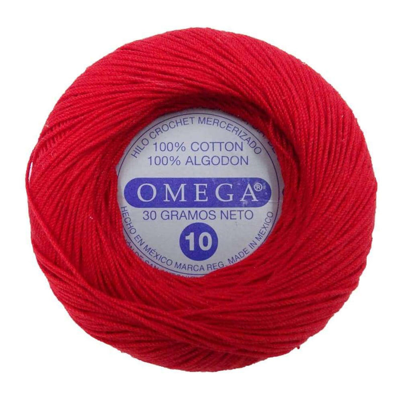 Omega OMEGA DISTRIBUIDORES DE HILO, S.A. DE C.V. HILO CROCHET OMEGA NO.10 ROJO