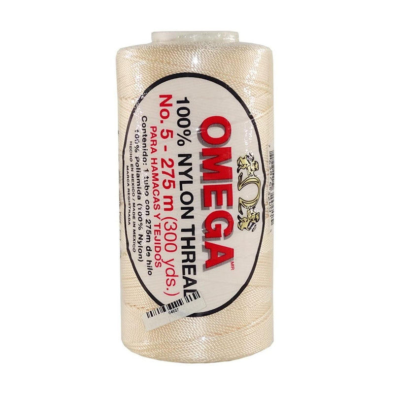 Omega OMEGA DISTRIBUIDORES DE HILO, S.A. DE C.V. HILO NYLON OMEGA NO.5 C/275M ART. 370 BEIGE CLARO