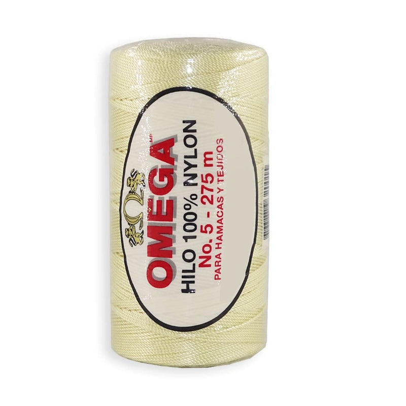 Omega OMEGA DISTRIBUIDORES DE HILO, S.A. DE C.V. HILO NYLON OMEGA NO.5 C/275M ART. 370 MARFIL