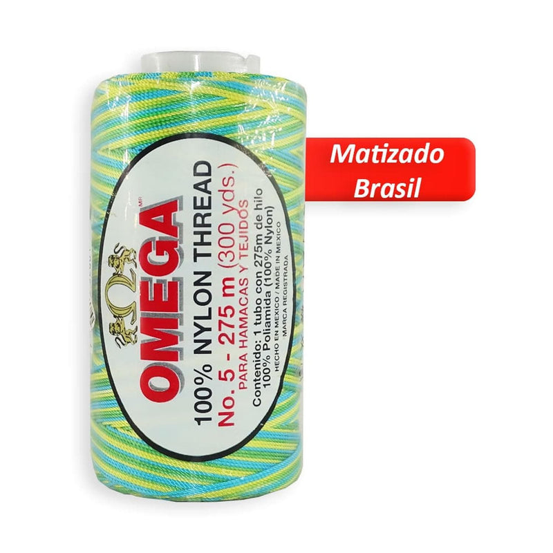 Omega OMEGA DISTRIBUIDORES DE HILO, S.A. DE C.V. HILO NYLON OMEGA NO.5 C/275M ART. 370 MATIZADO BRASIL