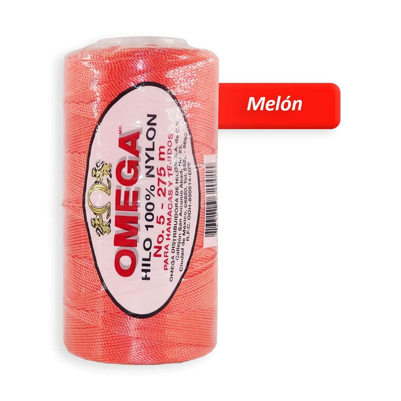 Omega OMEGA DISTRIBUIDORES DE HILO, S.A. DE C.V. HILO NYLON OMEGA NO.5 C/275M ART. 370 MELON