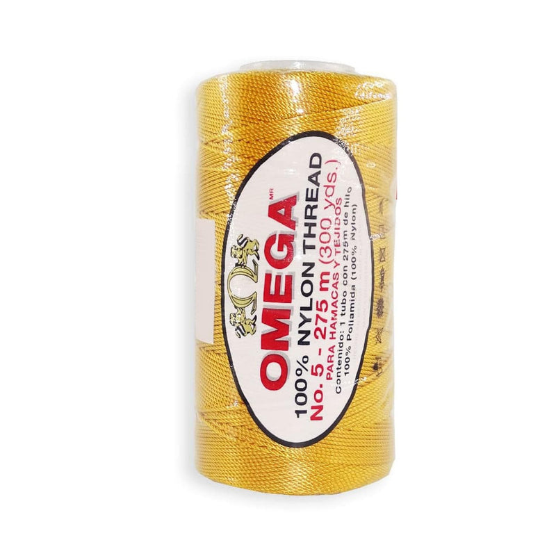 Omega OMEGA DISTRIBUIDORES DE HILO, S.A. DE C.V. HILO NYLON OMEGA NO.5 C/275M ART. 370 ORO VIEJO