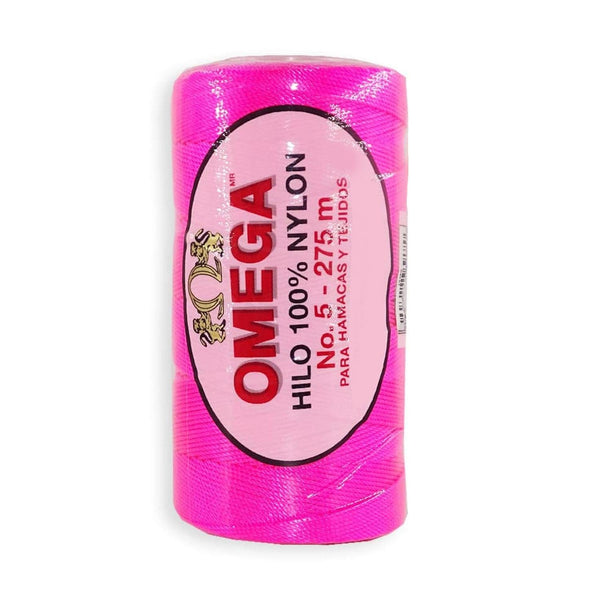 Omega OMEGA DISTRIBUIDORES DE HILO, S.A. DE C.V. HILO NYLON OMEGA NO.5 C/275M ART. 370 ROSA FOSFORESCENTE #63*