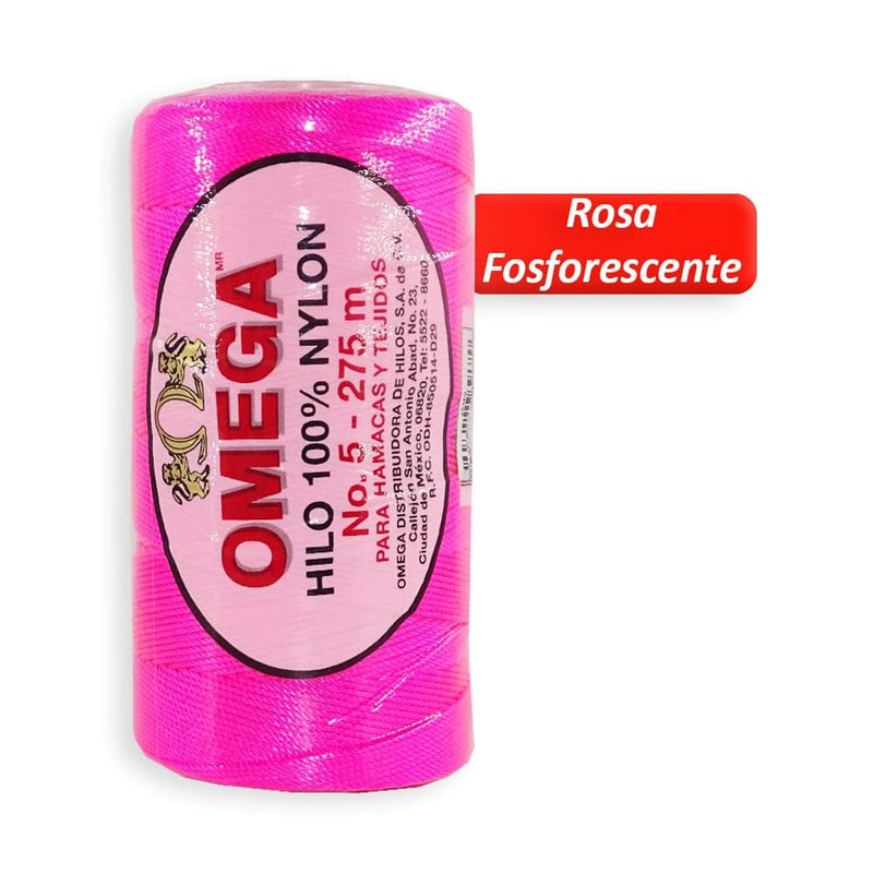 Omega OMEGA DISTRIBUIDORES DE HILO, S.A. DE C.V. HILO NYLON OMEGA NO.5 C/275M ART. 370 ROSA FOSFORESCENTE