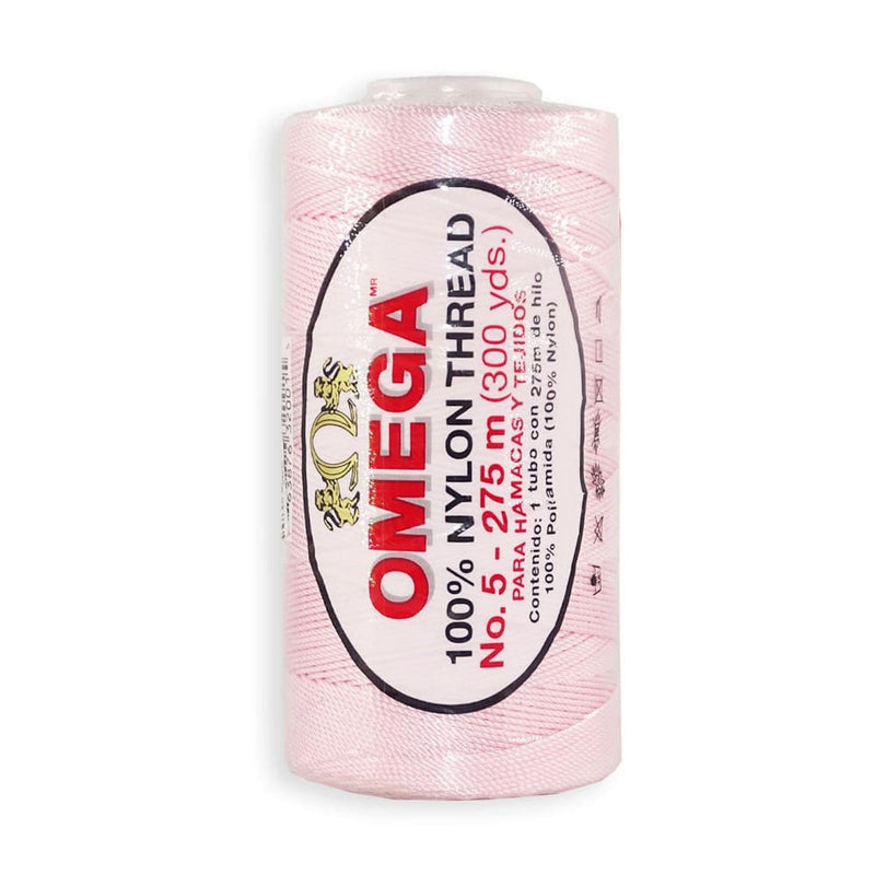 Omega OMEGA DISTRIBUIDORES DE HILO, S.A. DE C.V. HILO NYLON OMEGA NO.5 C/275M ART. 370 ROSA PASTEL