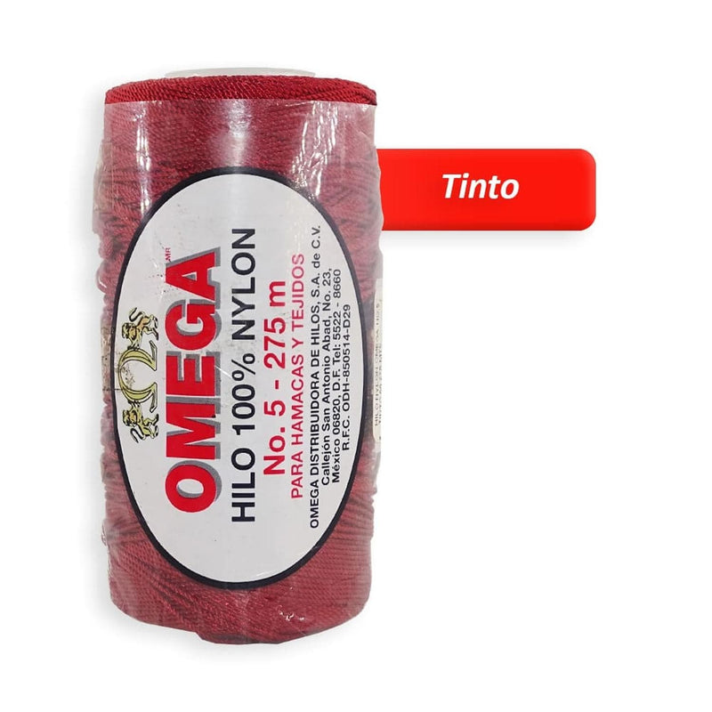 Omega OMEGA DISTRIBUIDORES DE HILO, S.A. DE C.V. HILO NYLON OMEGA NO.5 C/275M ART. 370 TINTO