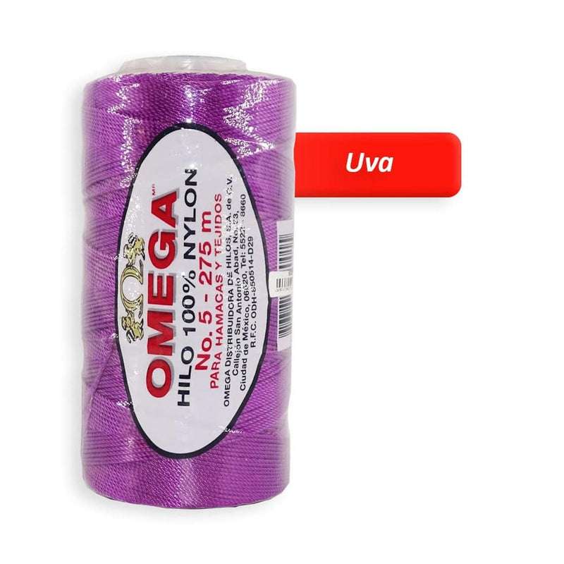 Omega OMEGA DISTRIBUIDORES DE HILO, S.A. DE C.V. HILO NYLON OMEGA NO.5 C/275M ART. 370 UVA