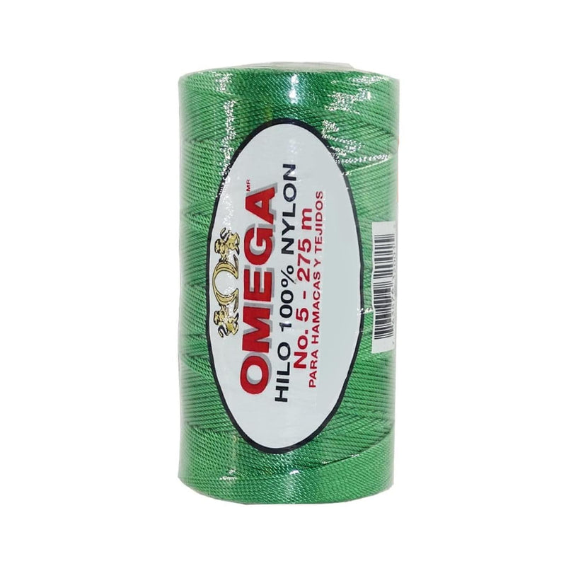 Omega OMEGA DISTRIBUIDORES DE HILO, S.A. DE C.V. HILO NYLON OMEGA NO.5 C/275M ART. 370 VERDE BANDERA