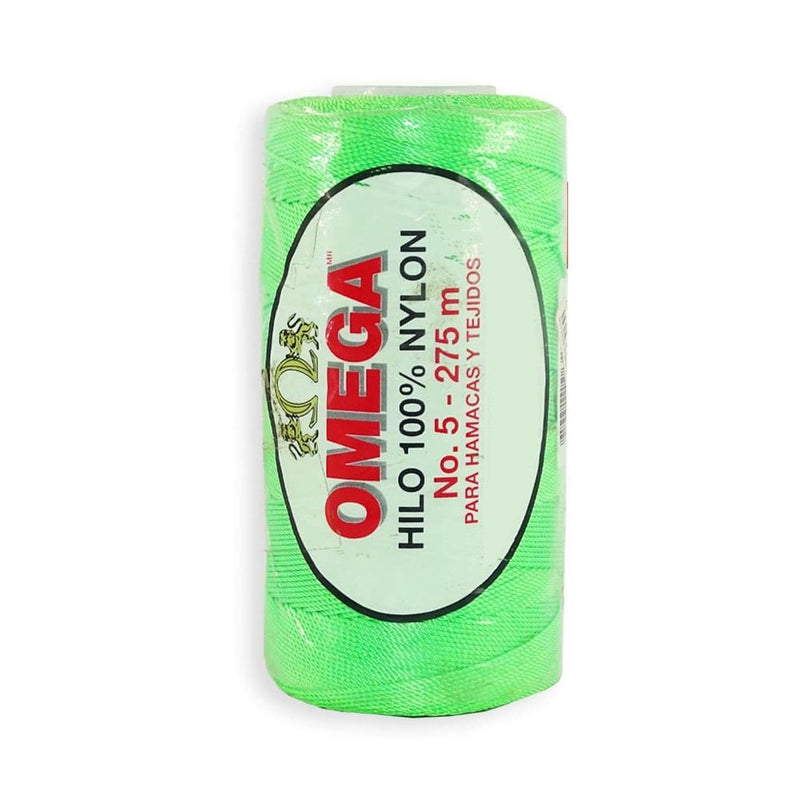 Omega OMEGA DISTRIBUIDORES DE HILO, S.A. DE C.V. HILO NYLON OMEGA NO.5 C/275M ART. 370 VERDE FOSFORESCENTE